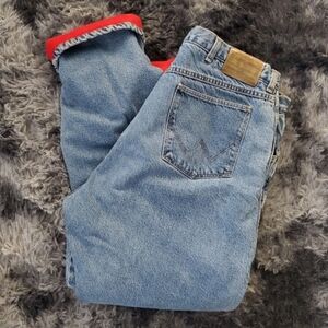 WRANGLER Vintage Quilted Lined Thermal Insulated Rugged Wear Jeans 42 X 32